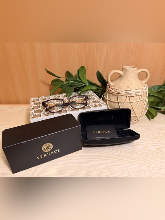 Versace OVE3344 Burgundy Crystal Medusa Eyeglass Frames 54-18-140 Italy